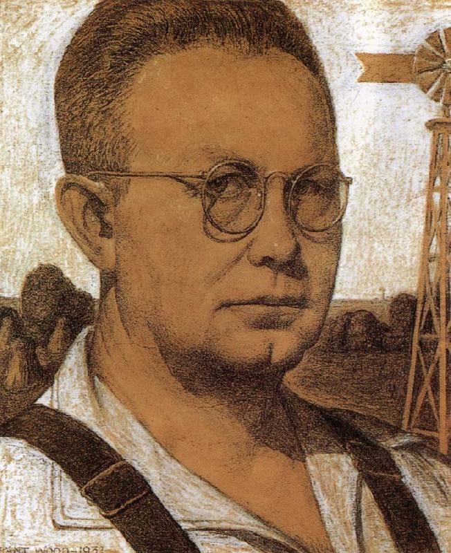 Grant Wood The Study of Self-Portrait china oil painting image